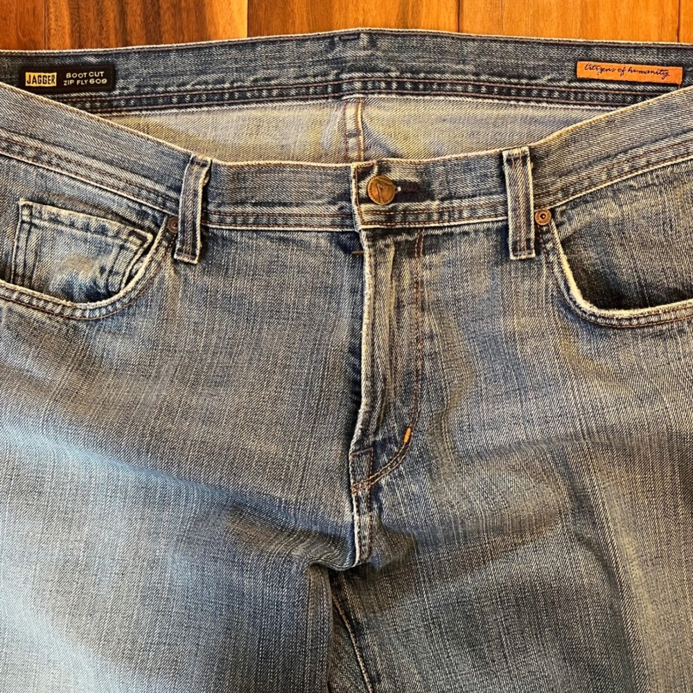 Citizens of Humanity Jagger Bootcut Jeans Mens 38x31 Blue Medium Wash Z-Fly 609 - Picture 4 of 16